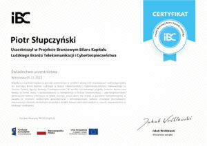 Uczestnictwo w Projekcie Branżowym „Bilans Kapitału Ludzkiego Branża Telekomunikacji i Cyberbezpieczeństwa”